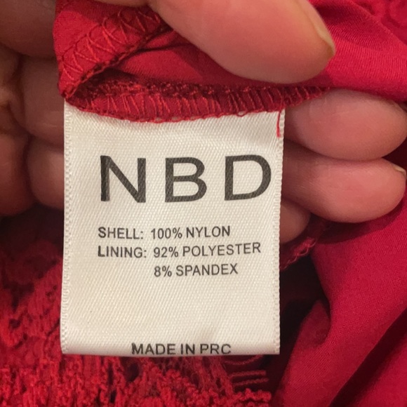 NBD Azealia Cherry Bomb Lace Romper - Picture 11 of 12